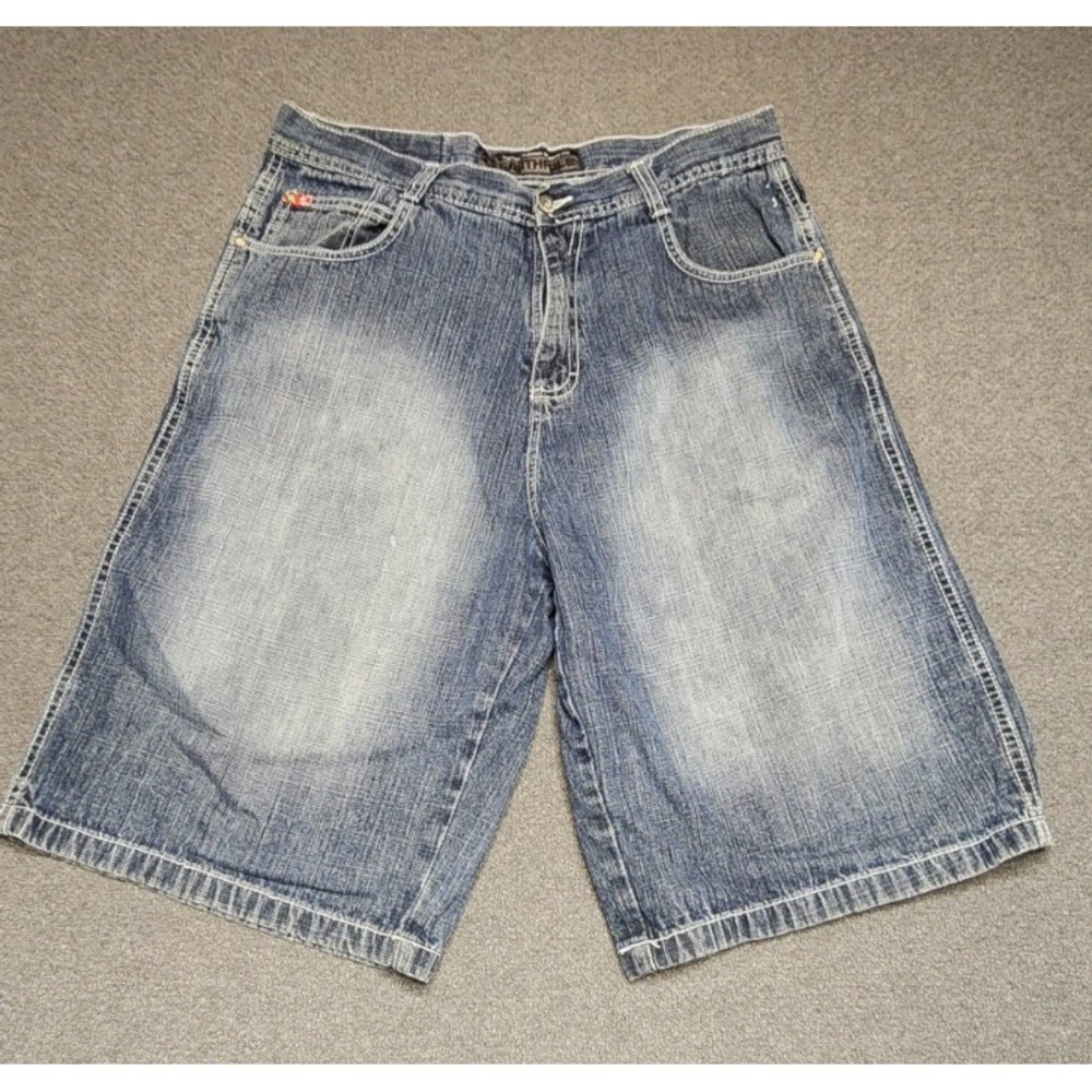 VINTAGE‎ Southpole Men's 36 Long Jeans Shorts Blue Baggy Hip Hop Skater Y2K